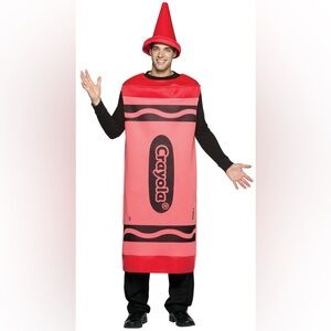 Halloween Crayola crayon Costume Red Adlt Large/XL 🖍️